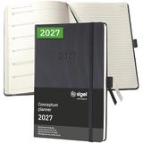 SIGEL C2714 Wochennotiz-Kalender Conceptum 2027, ca. A5, Hardcover, schwarz
