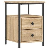 vidaXL Nachttisch 34 × 35,5 × 50 cm Holz Sonoma Eiche Finish