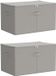 vidaXL Opbergbox - 2 stuks - Nonwoven stof - 55 x 35 x 32 cm - 61,6 L - Grijs