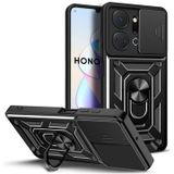 Honor Coque Hybride à Anneau Rotatif avec Protection pour Appareil Photo - Noire