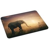 Pedea Gaming en Office Muismat - 220 x 180 mm - met genaaide randen en antislip onderkant, olifant