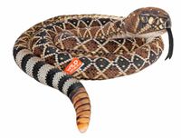 Wild Republic Pluche ratelslang knuffel - 152 cm - bruin