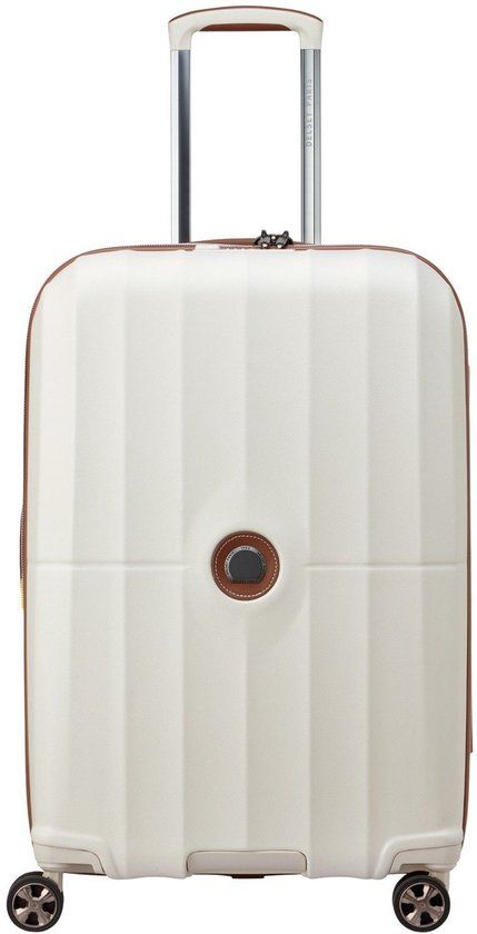Delsey Carrousel 2 Reiskoffer 67 cm Expandable – 76L – 4 kg – Polycarbonaat – TSA Slot – Off White