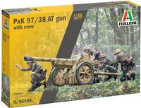 Italeri Modelbouwpakket Militaire voertuigen - 96460 Pak 97/38 Antitankkanon met Bemanning - WWII Duits Militair Antitankartillerie Plastic - 1:35 - Modelbouw