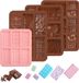 Chocoladevorm siliconen - 4 stuks, vierkant, kunststof, zwart, wit