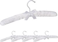 Merkloos Relaxdays Kledinghangers Satijn - Wit - 5 Stuks
