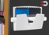 C.E.P. Solutions Magnetische wandhouder voor folders, grijs, A4-formaat, 1 vak.