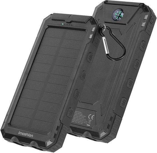 imoshion Solar Powerbank 10.000 mAh - Zwart