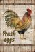 Schatzmix Fresh Eggs gockel metalen bord wanddecoratie 20x30 cm tin sign blikken bord, blik, meerkleurig