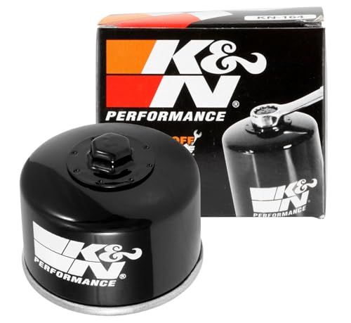 K&N Powersports Oliefilter - Opschroeffilter 76x65mm compatibel met BMW, Kymco (KN-164)