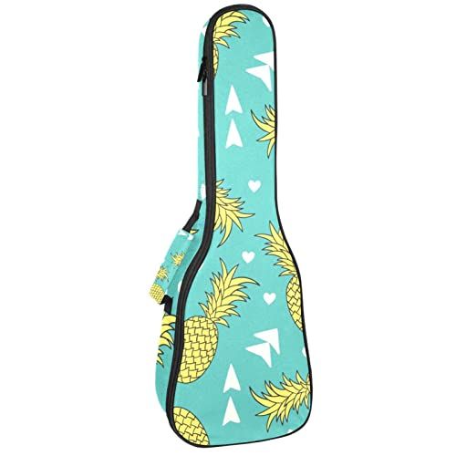 Mersov Concert Ukelele Rugzak, Heavy Duty Ukelele Case Bag met Opslag, Sopraan Concert Tenor Ukelele 10MM Gewatteerde BagBlack SheepsAnanas Patroon