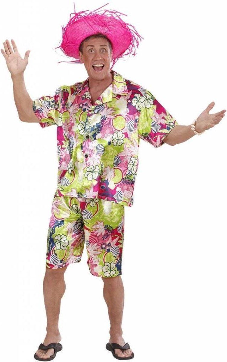 Partywinkel Hawaii & Carribean & Tropisch Kostuum | Aloha Hawaiiaanse | Man | Medium | Carnaval kostuum | Verkleedkleding