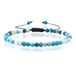 Memphis Fire Armband Natuursteen Kralen - Blue Striped