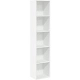 Icecat Bibliothèque Armoire À Livres Blanc 40x30x189 cm Bois d'Ingénierie