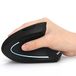 7Lucky Draadloze muis, ergonomische verticale muis - oplaadbare 2,4 GHz optische verticale muizen: 3 verstelbare DPI 800/1200/1600 niveaus 6 knoppen, voor laptop, pc, computer, desktop, notebook etc, zwart