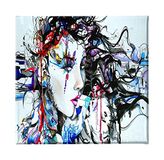 Homemania Afbeelding voor dames, portret, voor woonkamer, slaapkamer, meerkleurig, 60 x 3 x 60 cm, polyester, hout
