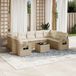 Maison Exclusive - Ensemble de meubles de jardin 10 pièces avec canapé et coussins, beige, en polyrotin