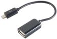 S-Impuls USB-OTG Micro-USB naar USB-A Kabel - 0.10m - Zwart
