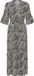 b.young BYMMJOELLA LONG DRESS Dames Maxi jurken V-hals Zebraprint Viscose Blauw/Wit