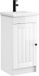 vidaXL Meuble de salle de bain avec lavabo blanc laqué brillant 42 x 40 x 84,5 cm