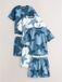 Next - Jongens - Set van 3 korte pyjama's - Blauw