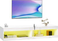 Homcom TV-standaard MDF 140L x 40B x 30H cm Hoogglans wit