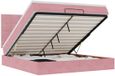 vidaXL - Lit - 200x200cm - Rose - Velours