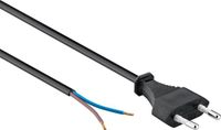 Goobay CEE 7/16 - 2-aderig open eind stroomkabel - 2x 0,75mm / zwart - 1,5 meter