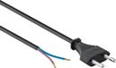 Goobay CEE 7/16 - 2-aderig open eind stroomkabel - 2x 0,75mm / zwart - 1,5 meter