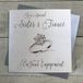Witte White Cotton Cards BD75 "To A Special Sister and Fiancé On Your Engagement" Handgemaakte Engagement Card