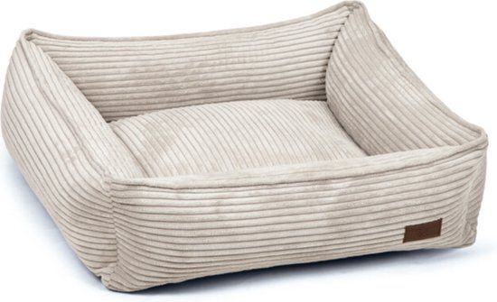 Designed by Lotte Ribbed Hondenmand - Lichtgrijs - 65x60cm