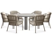 Santika Furniture Santika Miyora/Arancia 150 cm dining tuinset 7-delig