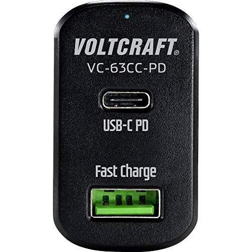 VOLTCRAFT CAS-63 VC-63CC-PD USB-oplader Auto Uitgangsstroom (max.) 3 A 2 x USB, USB-C bus USB Power Delivery (USB-PD)