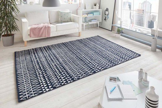 Mint rugs Design Vloerkleed Scandinavian Symmetrisch 80x150 cm Blauw