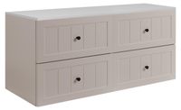 3xE living meuble bas de salle de bain, cachemire/blanc, 160 (2 x 80) x 46 x 58 cm