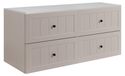 3xE living meuble bas de salle de bain, cachemire/blanc, 160 (2 x 80) x 46 x 58 cm