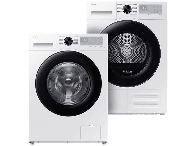 Samsung Ww80cgc04aahen 5000-series + Samsung Dv90dg52a0ahen 5000-serie Wasmachine Droger Bundel