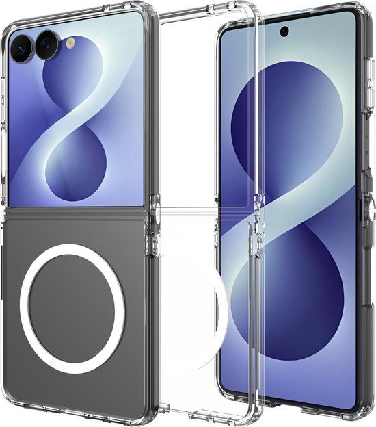 Just in Case Samsung Galaxy Z Flip8 hoesje - Military Grade Backcover - Transparant - MagSafe
