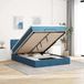 Maison Exclusive - Cadre de lit ottoman avec matelas bleu foncé 140x200cm velours