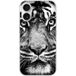 Apple iPhone 16 Tigre blanc et noir Bedrukt siliconen hoesje