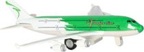 Goki Speelgoed Vliegtuig - 19 cm - groen/wit - pull back motor - kinderen