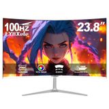 FYHXele 24 inch gebogen 100Hz monitor gaming MVA FHD 1080P computerscherm 3000R HDMI/VGA DCR oogbescherming VESA 100*100 2ms responstijd