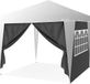 Kesser® 2 x zijwand voor paviljoen, 3 x 3 m, pop-up vouwpaviljoen, inklapbaar, ruimtebesparend, op te bergen, antraciet