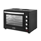 TZS First Austria Mini oven 60L met kookplaten - 3400W - Heteluchtoven - max 230°C - Zwart