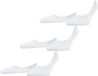 FALKE Step Medium Cut 3-Pack onzichtbaar katoen multipack footies heren wit - maat 39-40
