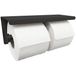 Wiesbaden Brush Dubbele Toiletrolhouder - Mat Zwart
