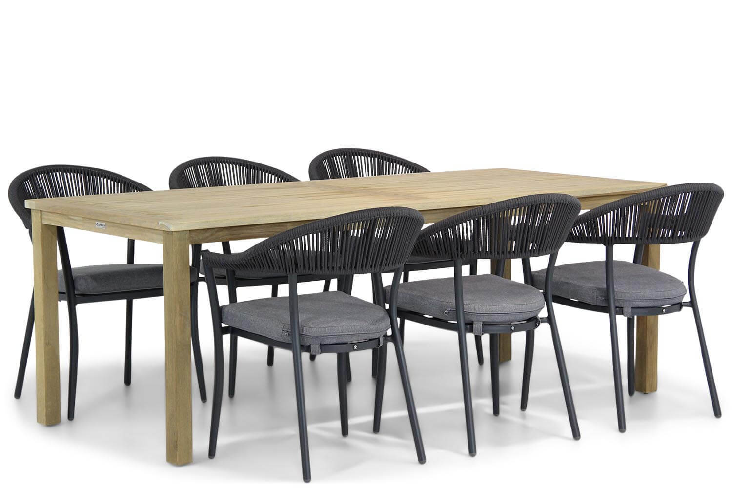 Santika Furniture Santika Vivian/Weston 210 cm dining tuinset 7-delig