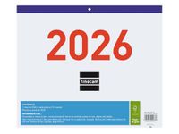 Finocam Kalender met grote cijfers 2026, maandoverzicht januari - december (12 maanden), kalender 2026 om op te schrijven, maandplanner, Rock 2026, Catalaans