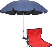 Merkloos / Sans marque Famanu Parasol voor stoel met verstelbare klem, oppervlak 115 cm, UPF 50+, blauw