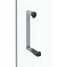 FASE Ensemble de boutons de porte de douche en aluminium, Ø 23 mm - noir brossé